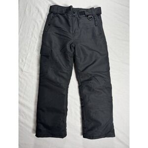 Roebuck & Co Snow Pants Kids Size 7 Black Insulated Cargo Winter Ski Winter Gear